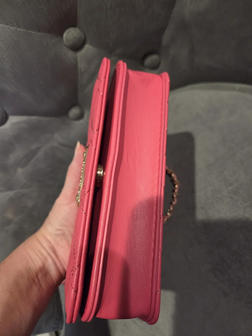 bebe Quilted Crossbody Bag - Pink